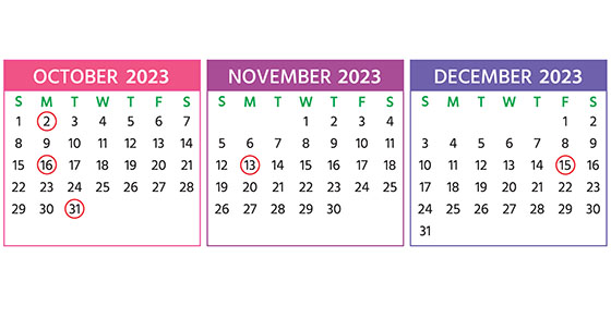 2023 Q4 Tax Calendar: Key Deadlines for Businesses and Other Employers