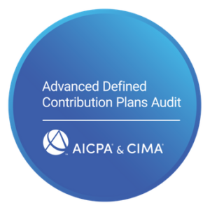AICPA Advanced Defined Contribution Plans Audit Certificate