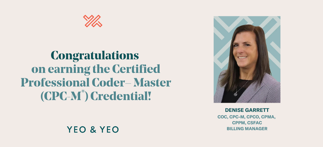 Denise Garrett Earns Certified Professional Coder – Master (CPC-M®) Credential