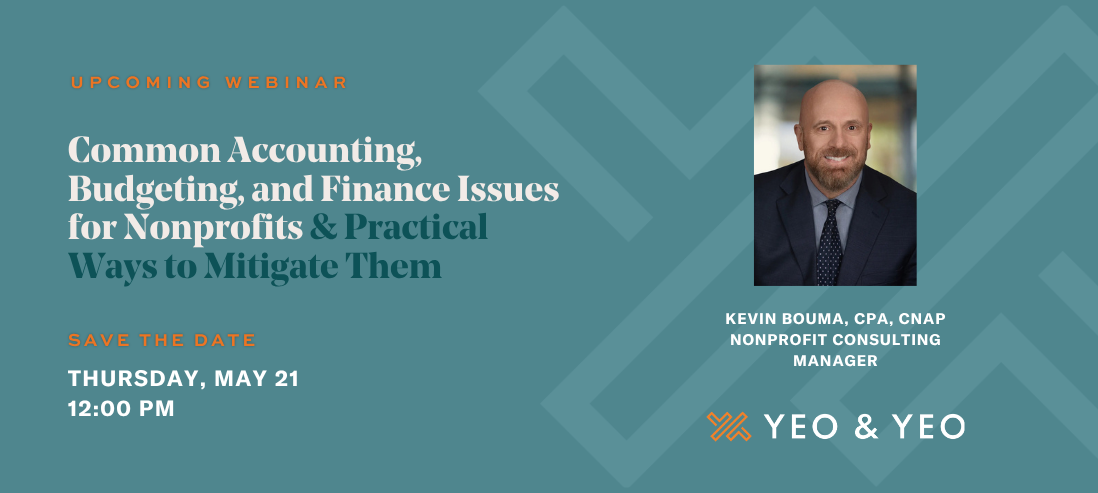 Nonprofit Webinar Series: Common Accounting, Budgeting, and Finance Issues for Nonprofits