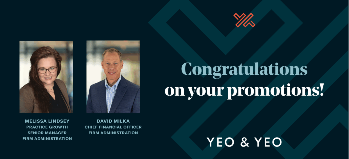 Yeo & Yeo Promotes Melissa Lindsey and David Milka