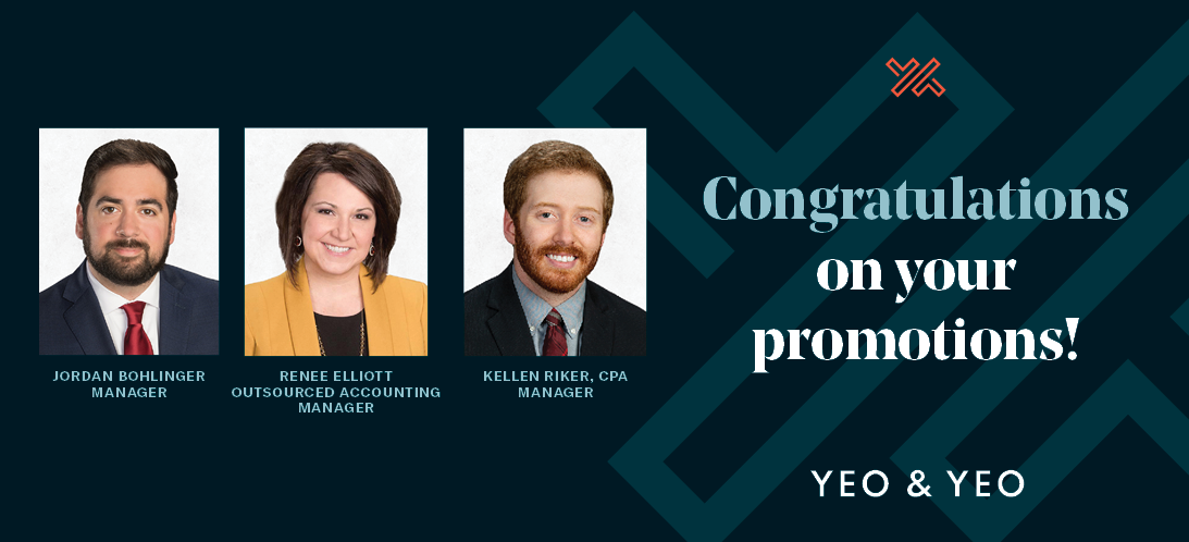 Yeo & Yeo Promotes Three Professionals to Manager