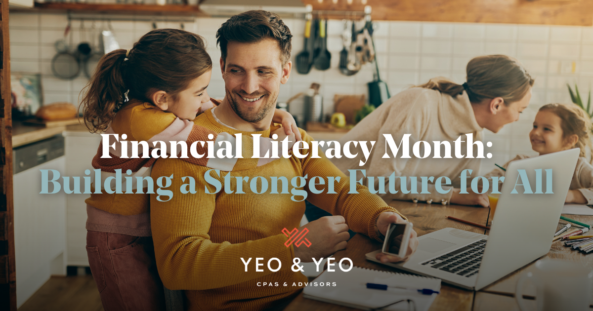 Family at table - financial literacy month