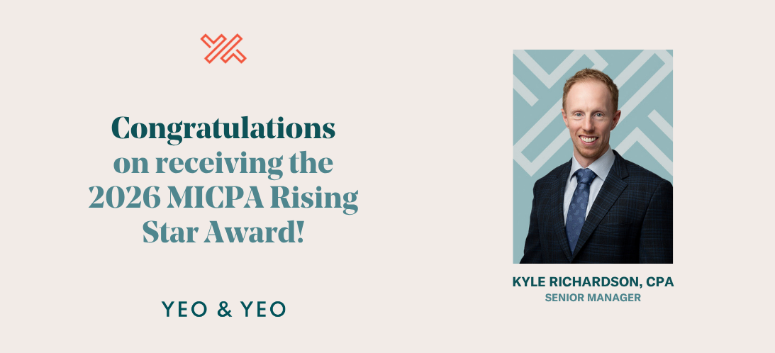 Yeo & Yeo’s Kyle Richardson Receives MICPA Rising Star Award