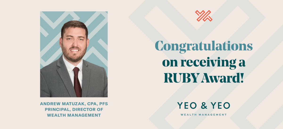 Andrew Matuzak Receives RUBY Award