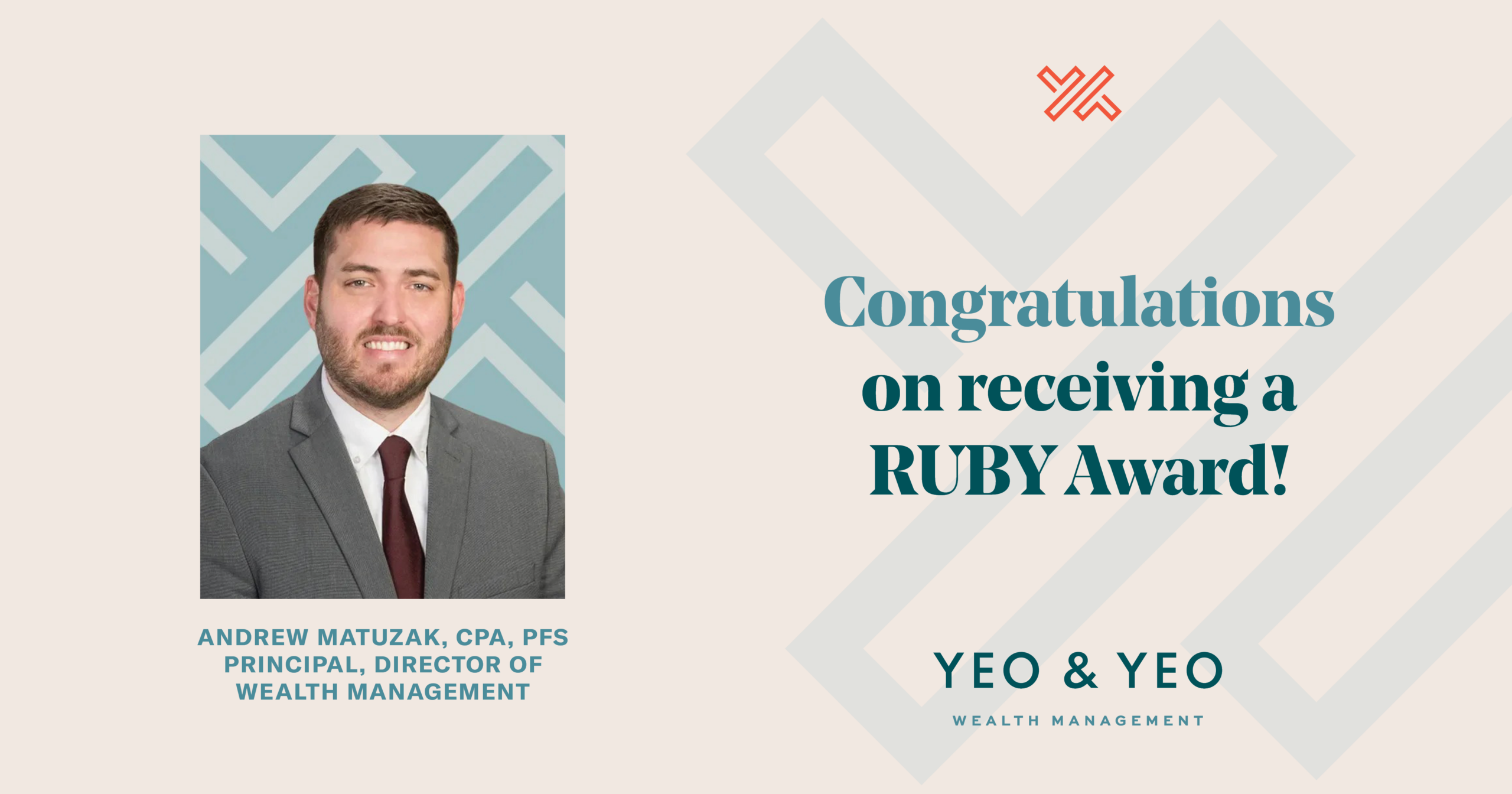 Andrew Matuzak Receives RUBY Award