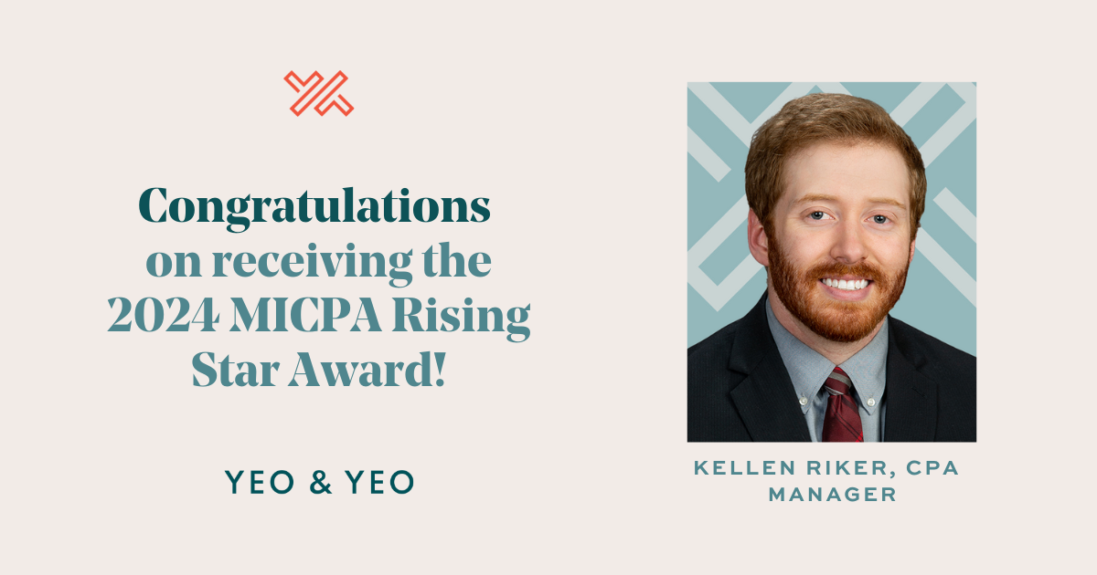 Ellen Riker Yeo & Yeo’s Kellen Riker Receives MICPA’s Rising Star Award
