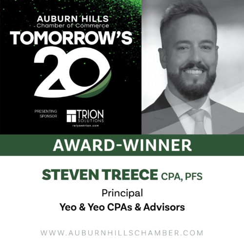 Steven Treece Receives Auburn Hills Chamber’s Tomorrow’s 20 Award